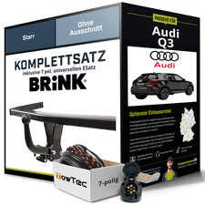 Für AUDI Q3 Typ F3B Anhängerkupplung starr +eSatz 7pol uni 06.2018-jetzt NEU