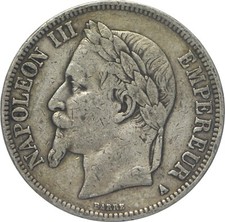 ST&Uuml;CK, FRANKREICH, 5 Francs NAPOLEON III 1867 Paris
