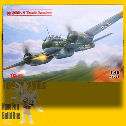 ICM 48228 1/48 JUNKER JU 88P-1 WWII GERMAN TWIN ENGINE TANK BUSTER KIT - Picture 4 of 5