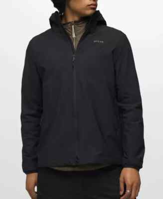 NWT prAna MEN'S BLACK STRETCH ZION AT JACKET HOODED