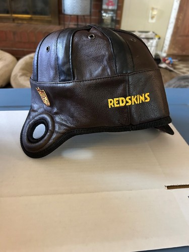 Washington Redskins Football Faux Leather Vintage Style Helmet- Brown - Picture 3 of 6