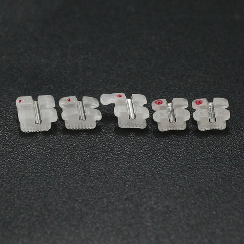 Dental Orthodontic Ceramic Bracket Braces Metal Slot MBT Roth 022 018 3 Hook 3M - Picture 11 of 25