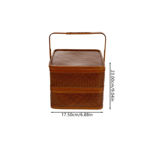 Chinesische Rattan Körbe Wicker Woven Handwoven Deckel Rattan Obstkorb - Bild 4 von 12