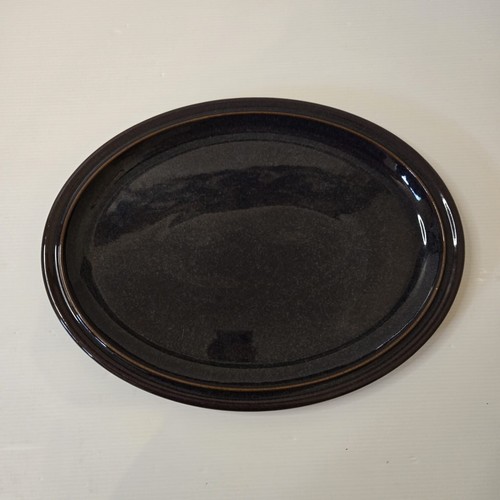 Denby Falstaff Oval Platter – 14" – Vintage Glossy Stoneware RARE