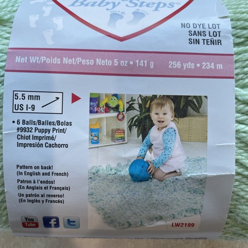 Red Heart Soft Baby Steps Yarn Baby Green Crochet Knit Craft - Bild 4 von 5
