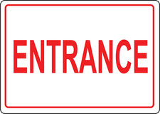 ENTRANCE 2  Adhesive Vinyl Sign Decal