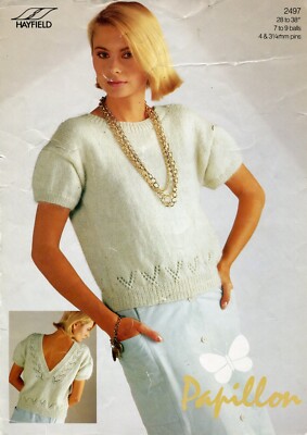 Hayfield 2497 Damen Pullover DK 28-38'' Vintage Strickmuster