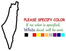 Palestine Map Decal Sticker JDM Gun Funny Vinyl Car Window Bumper Truck 7"