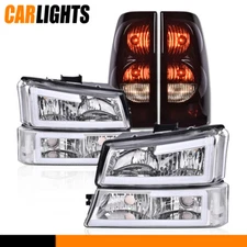 FIT FOR 03-07 SILVERADO BAR LED DRL HEADLIGHTS BUMPER LAMP+TAIL LIGHTS