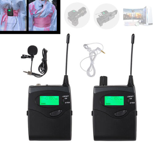 UHF Wireless Clip Lapel Microphone Lavalier Mic for DSLR Camera Video Interview - Photo 1/12
