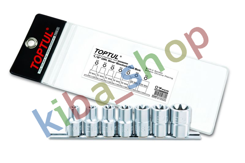 JEUCLEL 6PC E-Type Socket Set - 1/2" Drive, Extra Long 140mm, Sizes E10-E20 For Automotive - View #8