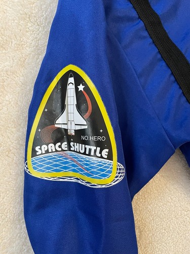 Adults Unisex Adult SMALL Astronaut Costume Blue Coveralls Half Zip LS Patches - Picture 10 of 24