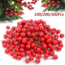 50-300Pcs Pearl Stamens Artificial Flower Small Berries Cherry For Wedding Party