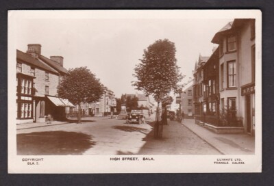 Merionethshire BALA High St Echtfoto Postkarte von Lilywhite 1935 Jubiläumsstempel