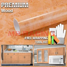 *Premium Wood Grain Vinyl Wrap Sticker Decal Car Home Kitchen Decoration DIY #03