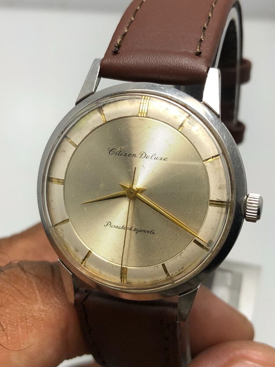 Vintage Citizen Deluxe 5140201A Parashock Manual Winding 21 Jewels