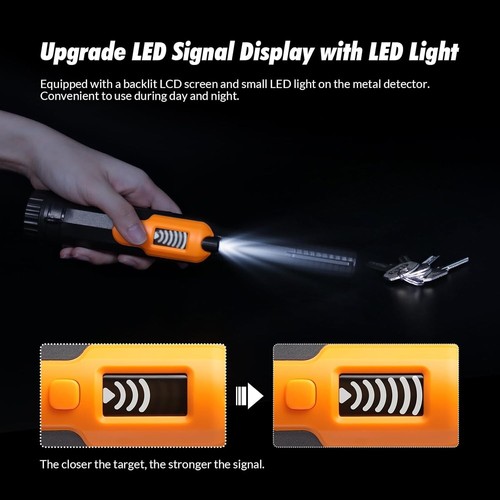 Metal Detector Pinpointer, Professional Waterproof Handheld Pin Pointer Wand, 3 - Picture 2 of 6