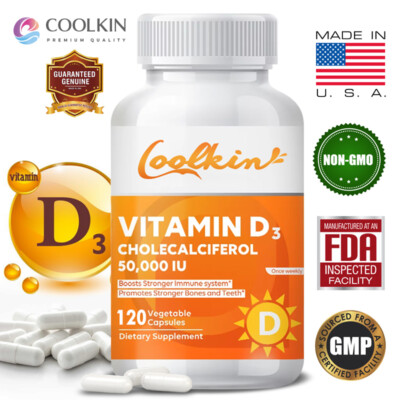 Vitamin D3 Cholecalciferol 50,000 IU - Strong Bones, Teeth and Muscle Function