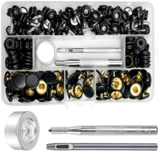 50Set Fastener Canvas Snap kit Stainless Steel Screws Marine Boat with 3PCS Tool