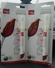 2 WINE STAIN REMOVER VACU VIN PORTABLE Spray Pen  Spray Wait Blot 0.34 oz/ 10 ml