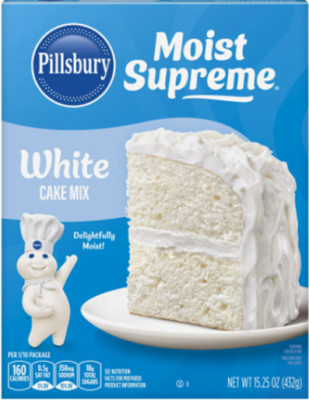 PILLSBURY Moist Supreme 'White' Premium Cake & Cupcake Mix 432 gr aus USA