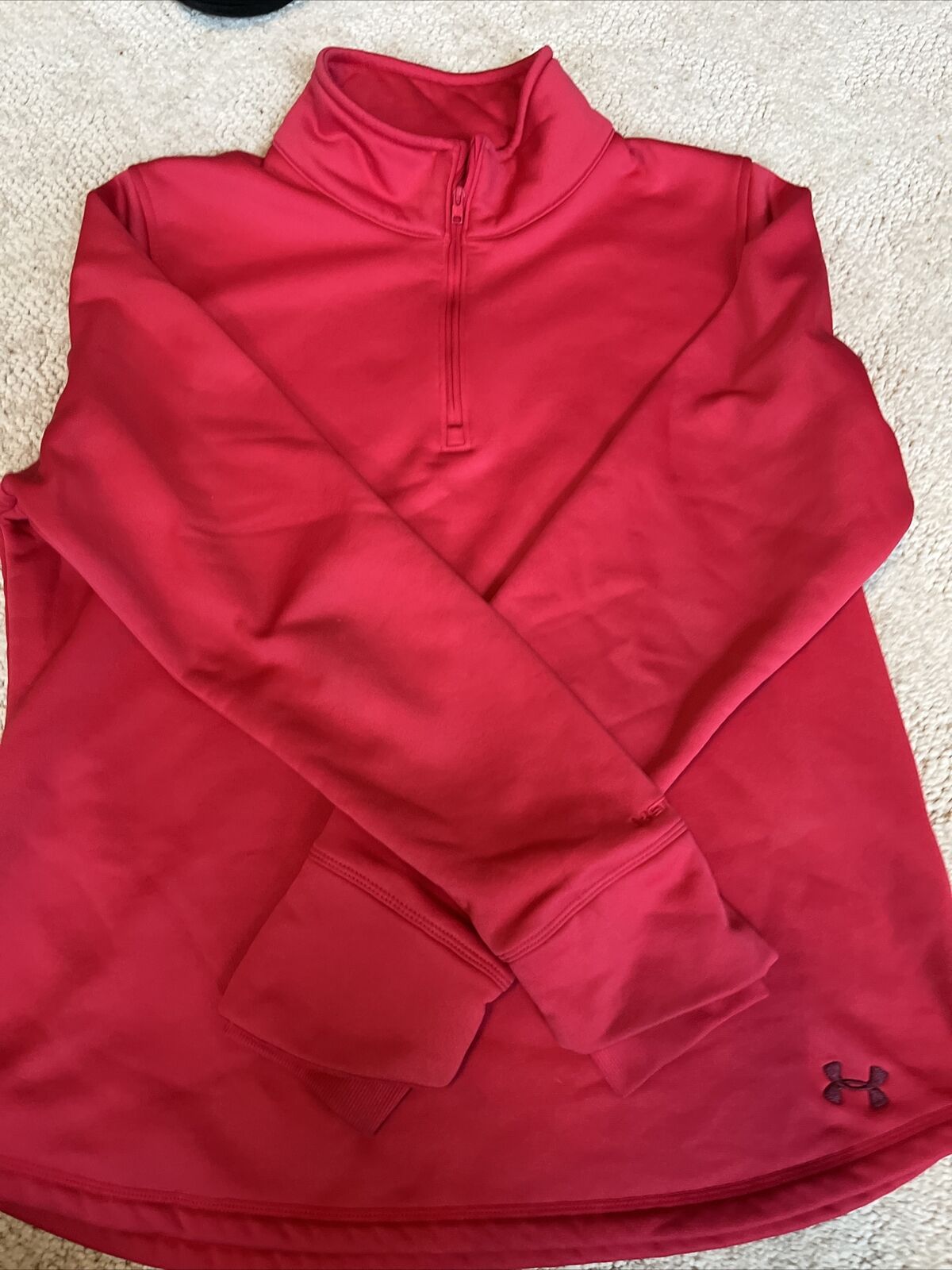 UNDER ARMOUR STORM 1/4 Zip Pink Sweatshirt fleece… - image 1