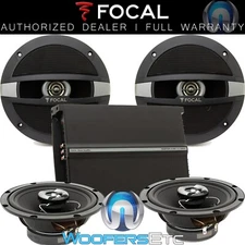 pkg FOCAL AUDITOR (2) R-165C 6.5" COAXIAL SPEAKERS + R4280 4-CHANNEL AMPLIFIER