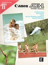 Canon AE-1 35mm film camera owner's manual part II 1980/44 pages 