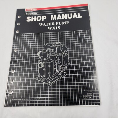 #ad Honda Shop Service Repair Manual Book Water Pump WX15 WX 15 $22.00