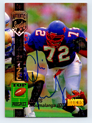 1994 Signature Rookies Football #35 Chris Maumalanga Auto Card