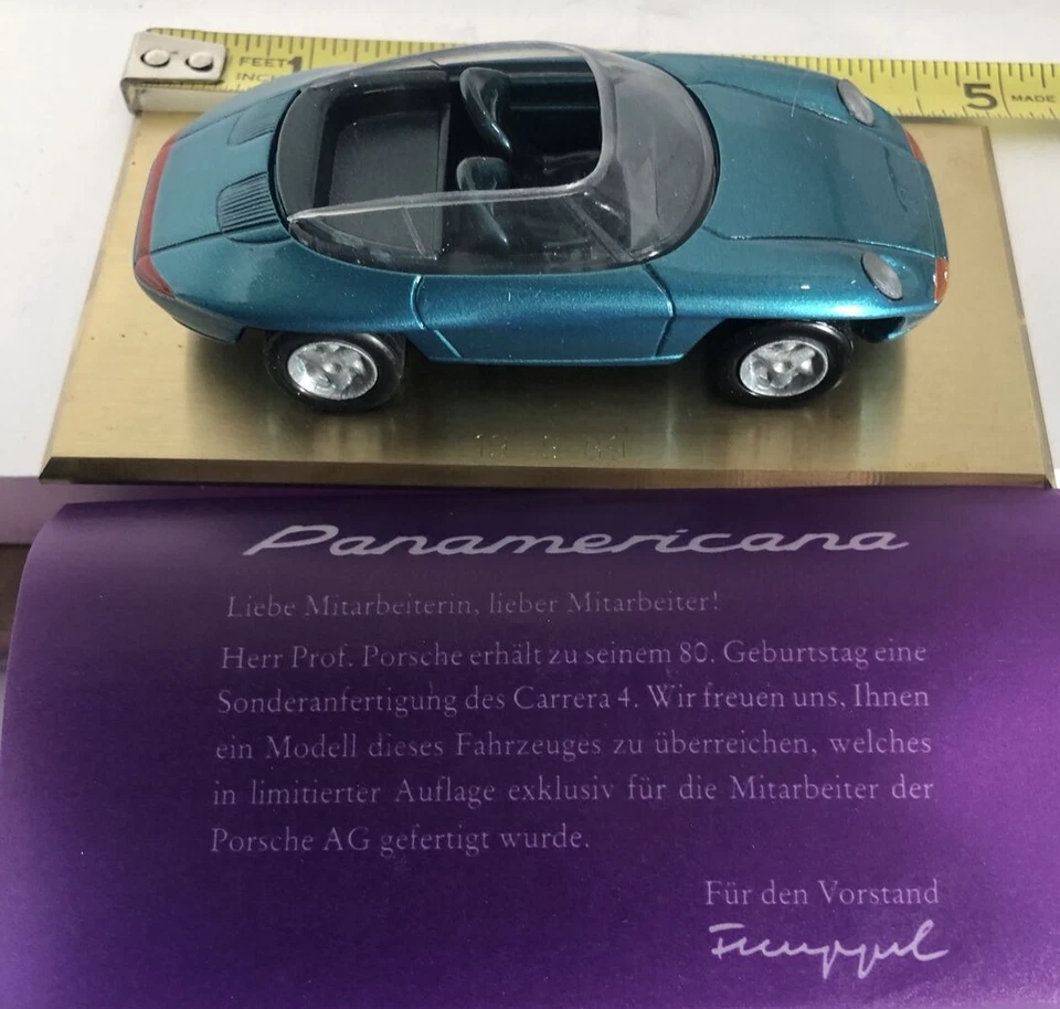 RARE!!! PanAmericana LTD Porsche Sep 19th 89 80th BD Ferry Porsche EXEC gift - Image 3 of 4