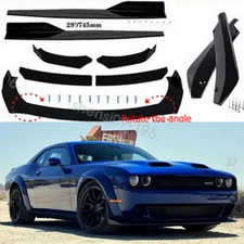For Dodge Challenger SRT R/T Front&Rear Bumper Lip Splitter Spoiler Side Skirt