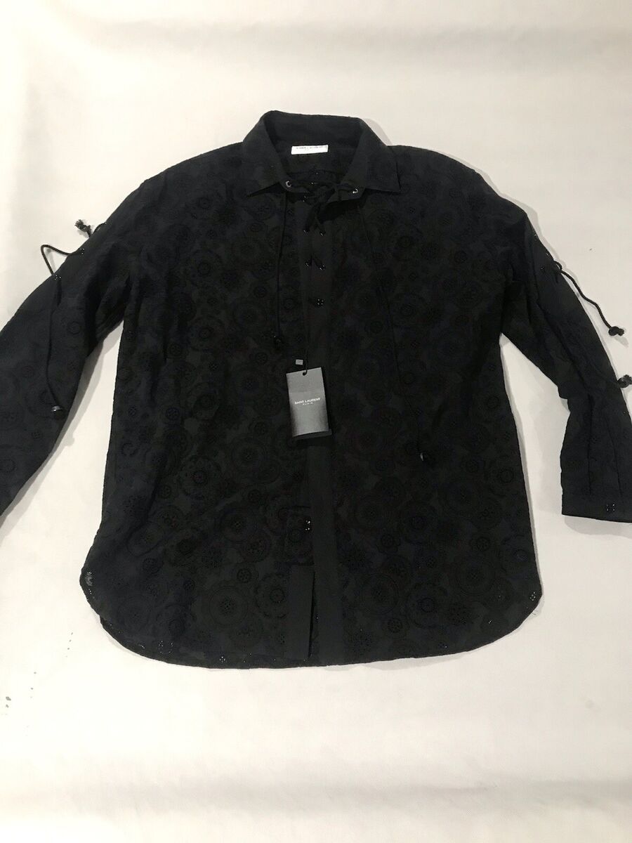 【関税込み】saint laurent Tunic shirt Saint Laurent mens embroidered tunic. 42/16.5. $1490 | eBay