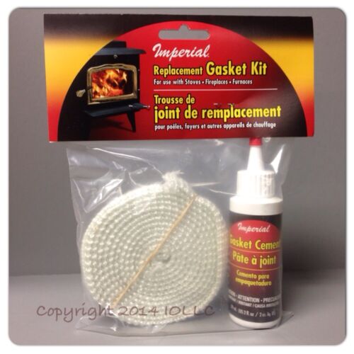 Imperial 7 Ft 1/8" x 3/4" Wood Pellet Stove Door Flat Gasket w Cement Glue 0011 - Afbeelding 1 van 1