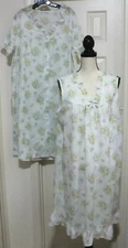 VTG Heiress Gown Robe 2 Piece USA Set Cottage Granny Core Floral Set Size Large