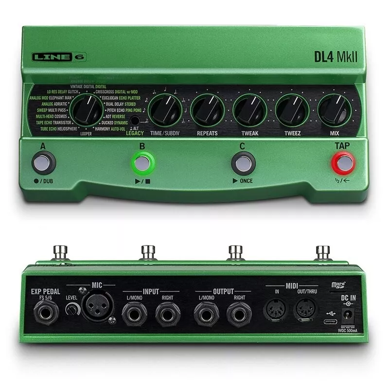 Line 6 DL4 MkII Delay Modeler Guitar Effects Pedal 30-delay Model Green  Genuine