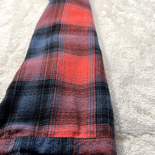 Hollister Shirt Women's XS Flannel Button Down Oversized Plaid Red Blue Casual - Picture 4 of 9