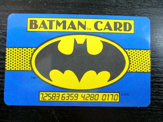 BATMAN CREDIT CARD VINTAGE 1989 EXTREMELY RARE DC COMICS INC VERY 