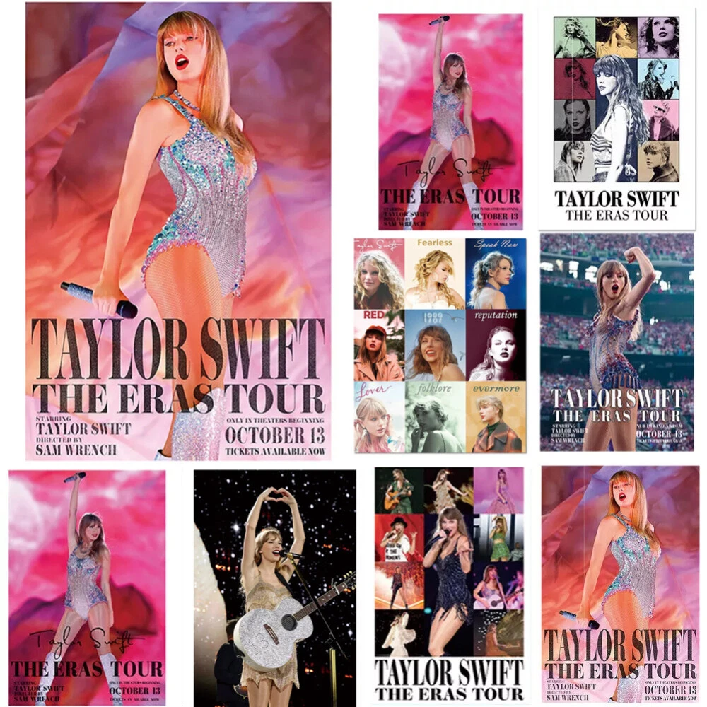 up 7x Taylor Swift Eras Tour Movie Poster Print Wall Decal Sticker Self Adhesive