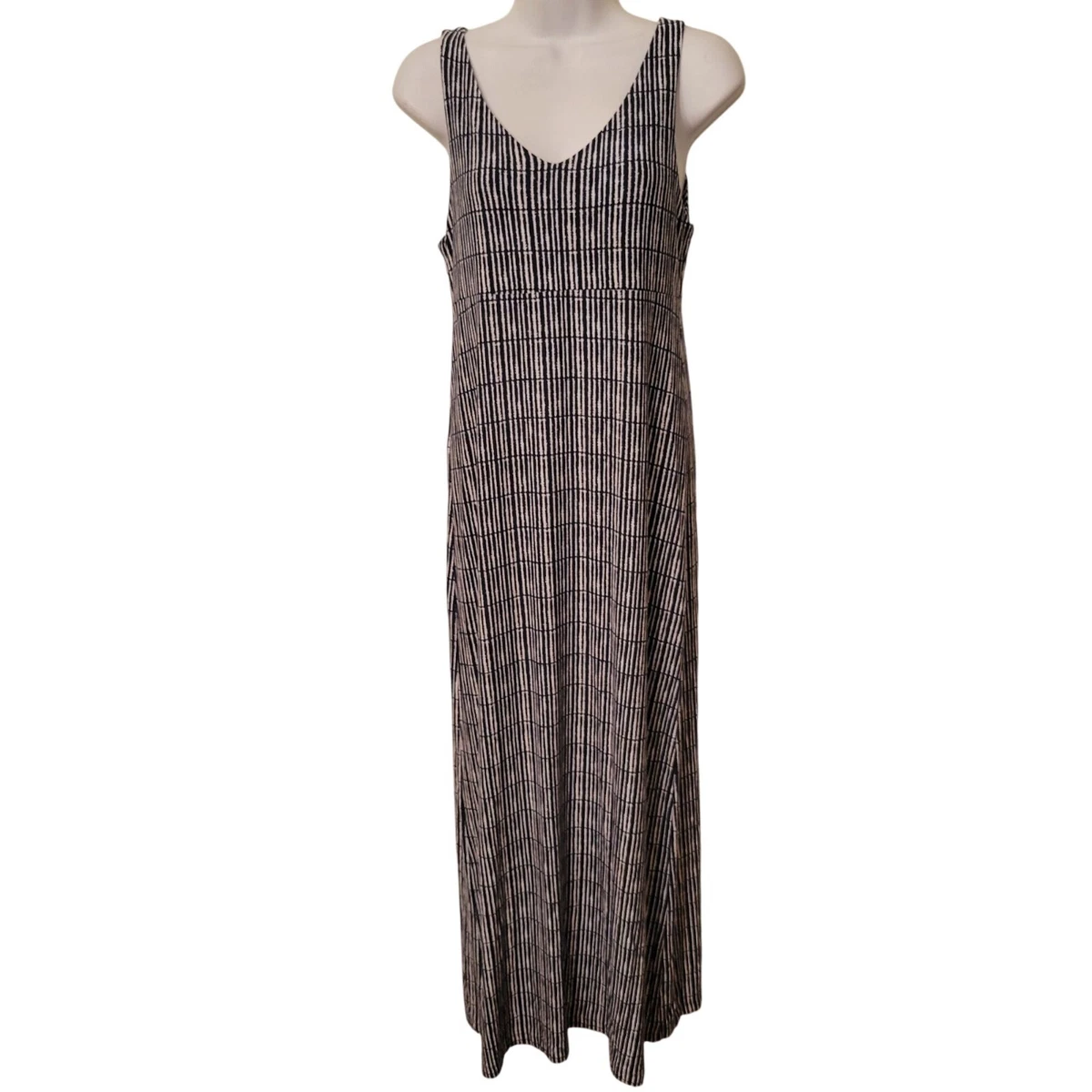 knee length dresses for ladies Eliza Striped Maxi Dress  Teal Poppy