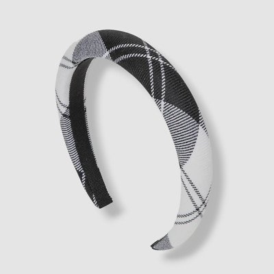 $188 Jennifer Behr Women's Black-White Rowan Check-pattern Headband