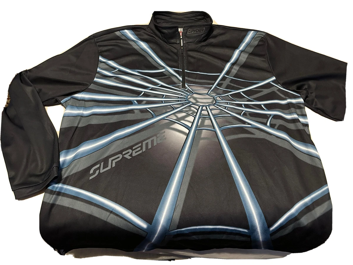 supreme spyder half zip pullover Black XXL