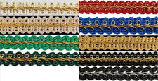 1/2" Metallic Braid Gimp Trimming - 10 Continuous Yards - Many Colors 