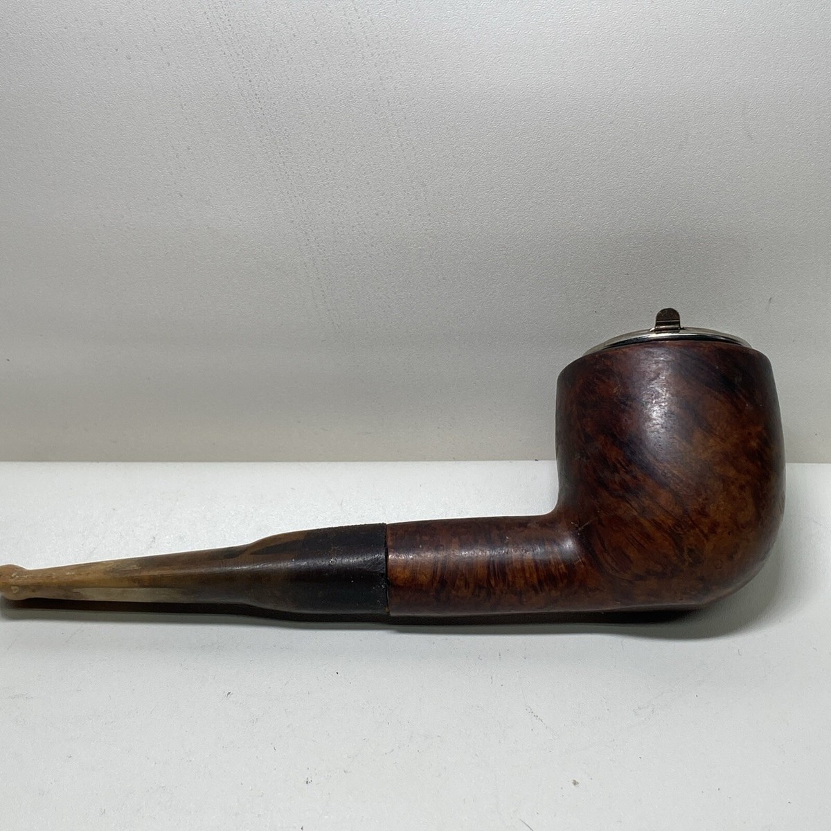 Vintage 1930-40s Comoy Traditional Tobacco Pipe With Pipe Cover