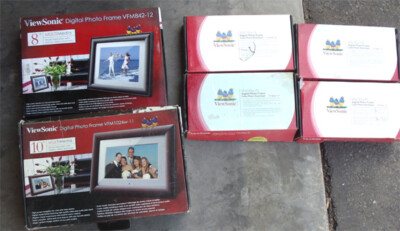 6xViewsonic pictu frame B210',VFM 1024W-11, 8'' VFD842-12. 2x7'' VFA720w-70 2x50