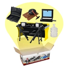 Commentator Table 13 Piece Accessory Set for WWE & AEW Wrestling Action Figures