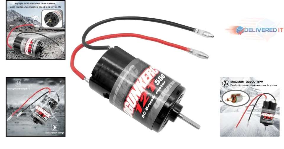 RC 550 Motor 12T High Torque 1/10 Scale Cooling Fan Electric Truck Upgrade - Image 2 of 4