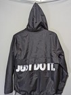 NIKE WINDRUNNER WINDBREAKER JACKET JUST DO IT SPELLOUT LOGO SWOOSH Large Black