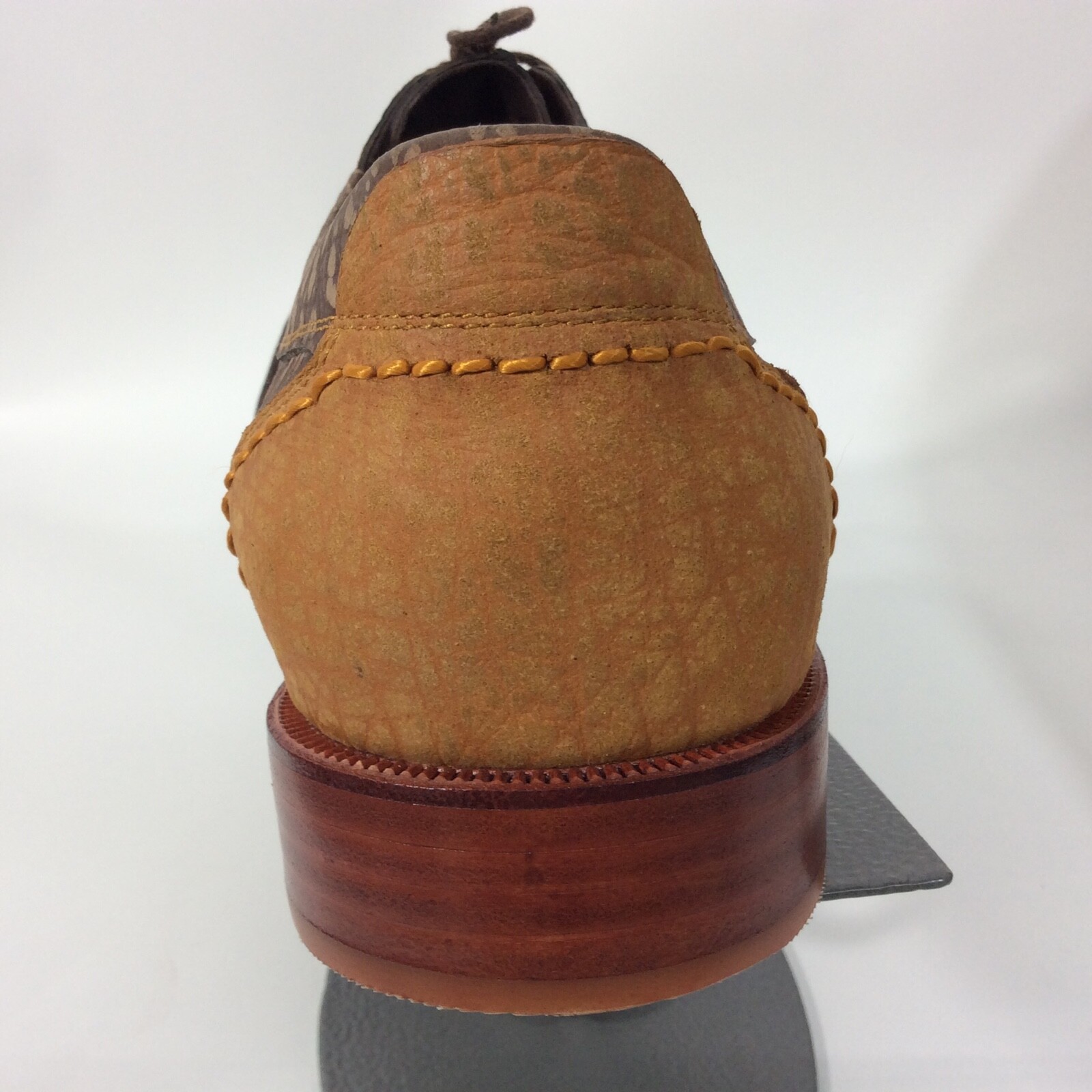 SAOLA Scarpe derby uomo US15 su misura pelle nabuk esotica firmate dal designer