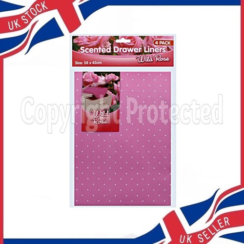 PACK OF 4 SCENTED PERFUMED FRAGRANCED PERFUME DRAWER DRAW LINERS INSERTS FRESHEN - Picture 8 of 9